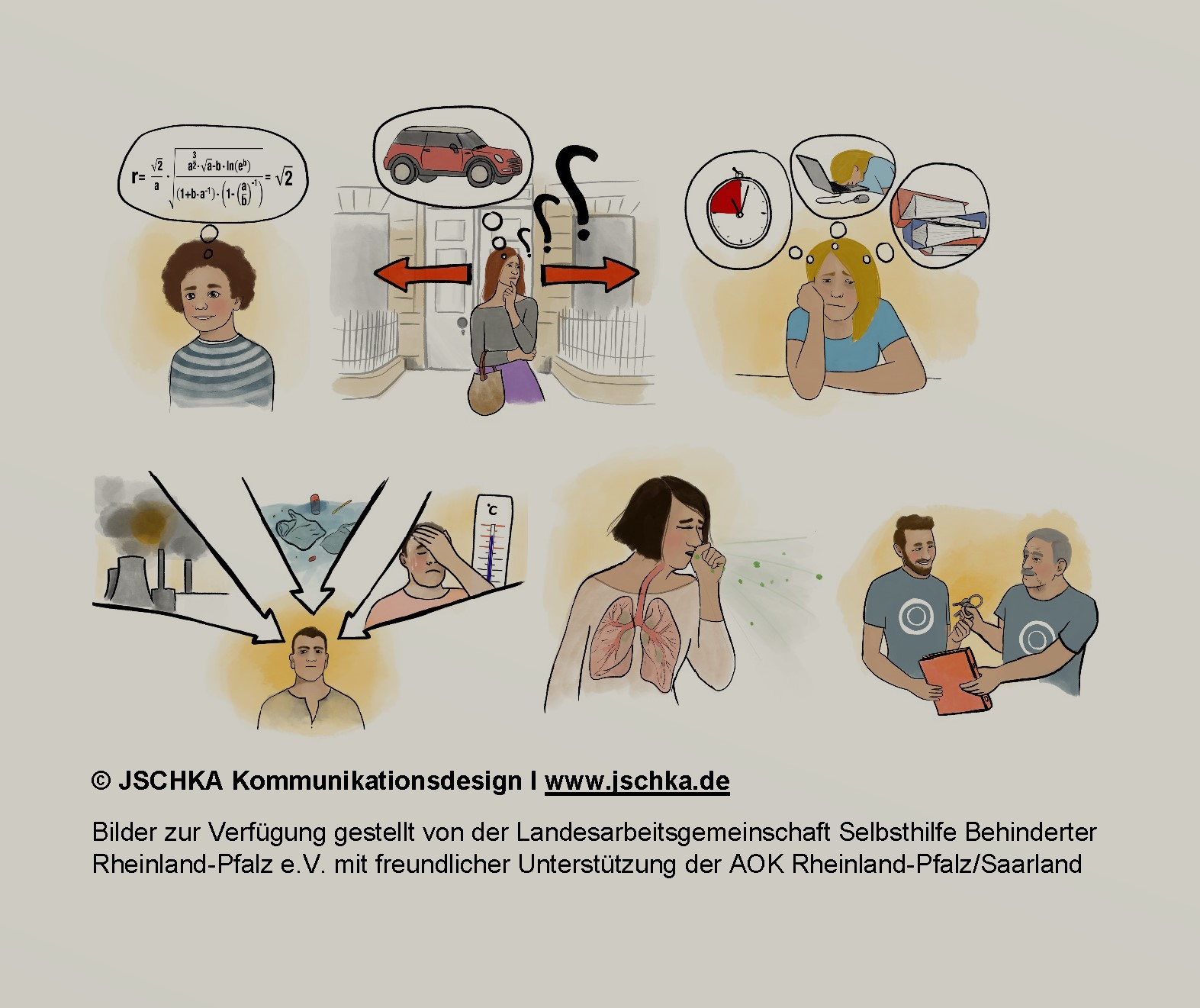 Bilderübersicht von 6 Leichte Sprache-Bildern