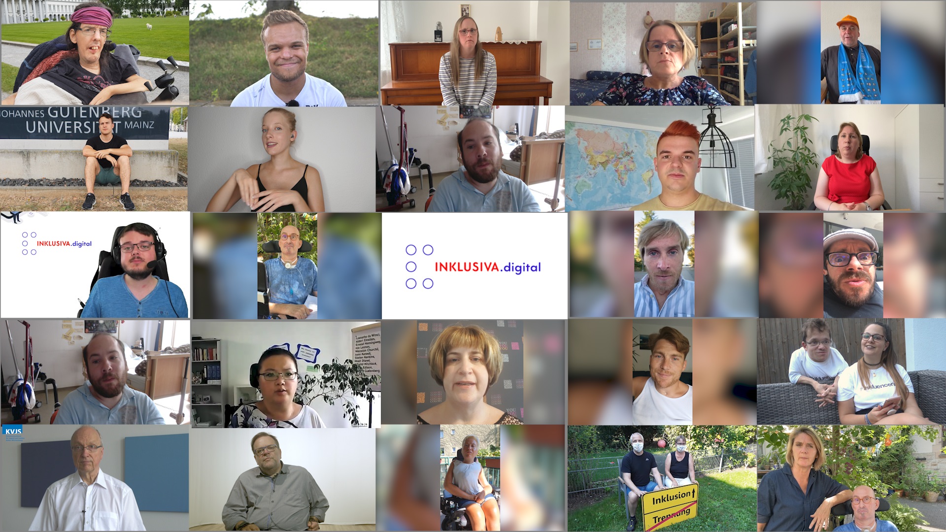 Fotocollage mit 20 Personen
